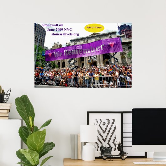 Het vieren van Stonewall bij de Belangrijkste Bibl Poster (Thuiskantoor)