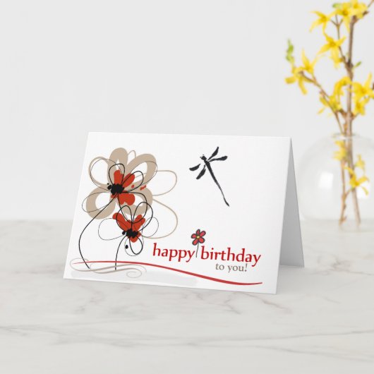 Het vieren van uw ontzagwekkende (Verjaardag Kaart (Gele Bloem)