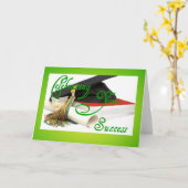 Het vieren van Uw succes-Afstuderen-Groen Kaart (Gele Bloem)