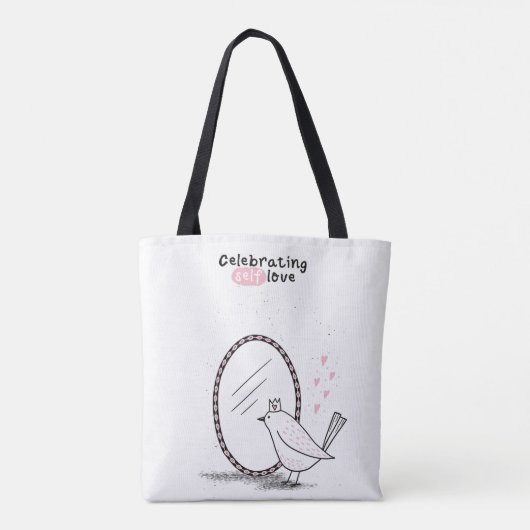 Het vieren van zelfliefde tote bag (Achterkant)