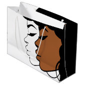 Het vieren van zwartheid groot cadeauzakje (Voorkant Gekanteld)