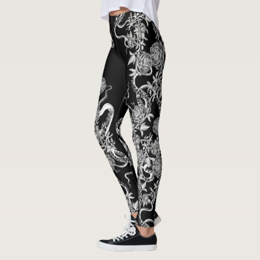 Het vierkant en de Roos Black & White Leggings (Links)