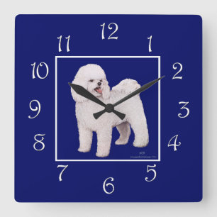Het Vierkant van de Marine van Frise van Bichon Vierkante Klok