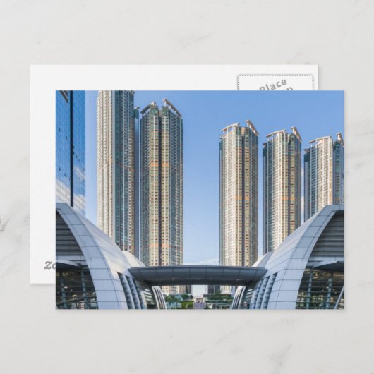 Het Vierkant van de Unie van de Post van Kowloon, Briefkaart (Voorkant / Achterkant)