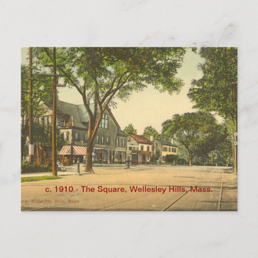 Het vierkant, Wellesley Heuvels, Massa Briefkaart (Voorkant)