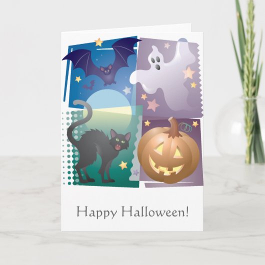 Het Viertal van Halloween Kaart (Voorkant)