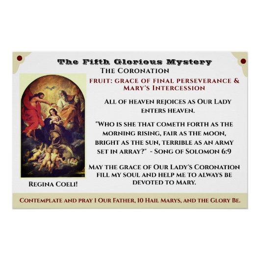 Het vijfde Glorious Mystery Poster (Voorkant)