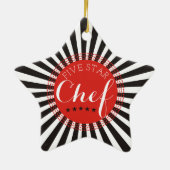 het vijfsterren ornament van de chef-kok culinaire (Achterkant)