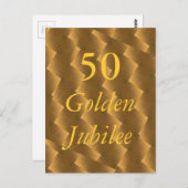 Het vijftigjarig jubileum is goud. briefkaart (Voorkant / Achterkant)