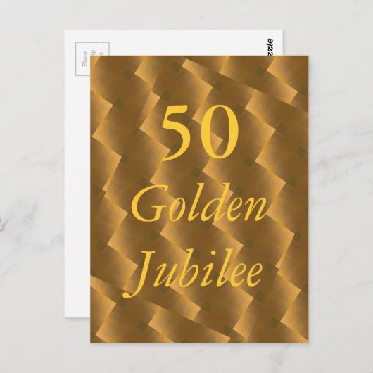 Het vijftigjarig jubileum is goud. briefkaart (Voorkant / Achterkant)