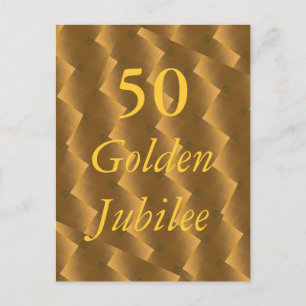 Het vijftigjarig jubileum is goud. briefkaart