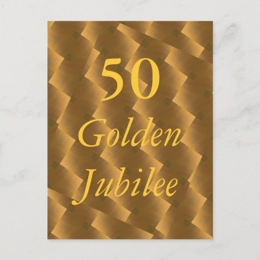 Het vijftigjarig jubileum is goud. briefkaart (Voorkant)