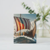 Het Viking Long schip Briefkaart (Staand voorkant)