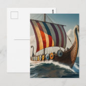 Het Viking Long schip Briefkaart (Voorkant / Achterkant)