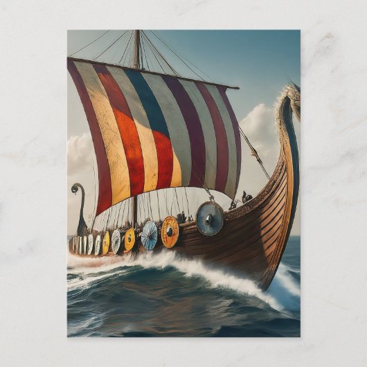 Het Viking Long schip Briefkaart (Voorkant)