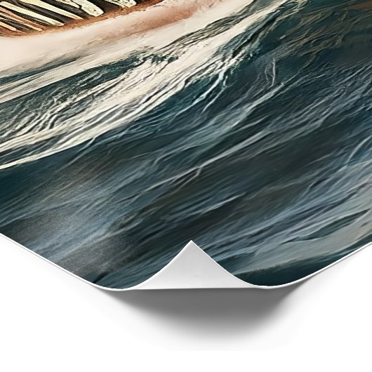 Het Viking Long schip Perfect Poster (Hoek)