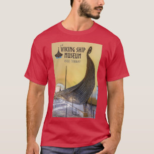 Het Viking Ship Museum Travel Poster T-shirt