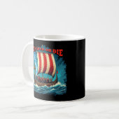 Het Vikingschip Nordic Warrior verovert of sterft Koffiemok (Voorkant links)