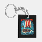 Het Vikingschip Nordic Warrior verovert of sterft Sleutelhanger (Voorkant Links)