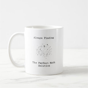 Het vinden van de perfecte wiskundige oplossing al koffiemok