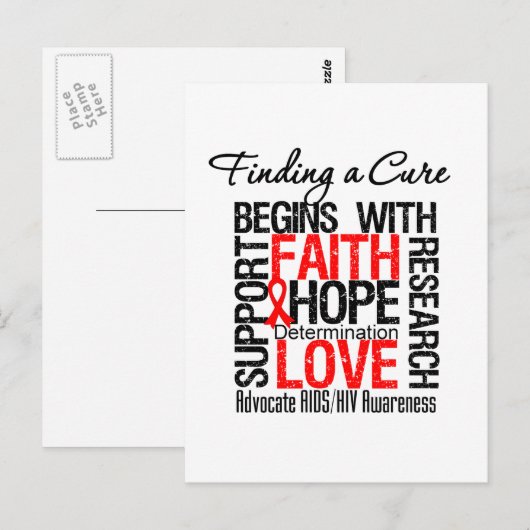 Het vinden van een Cure voor HIV Briefkaart (Voorkant / Achterkant)