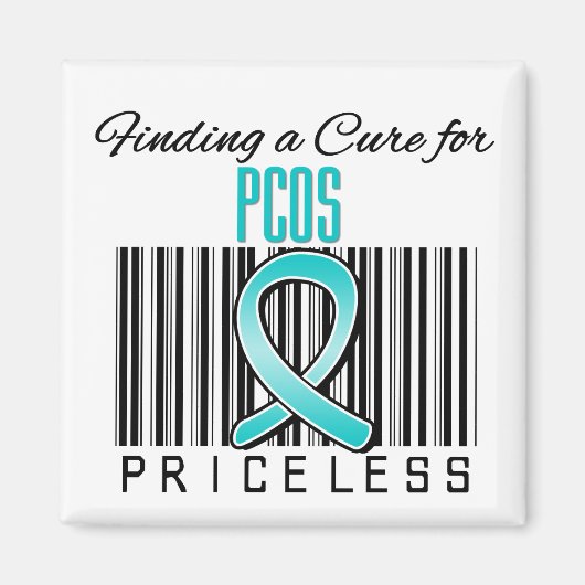 Het vinden van een Cure voor PCOS PRICELESS Magneet (Voorkant)