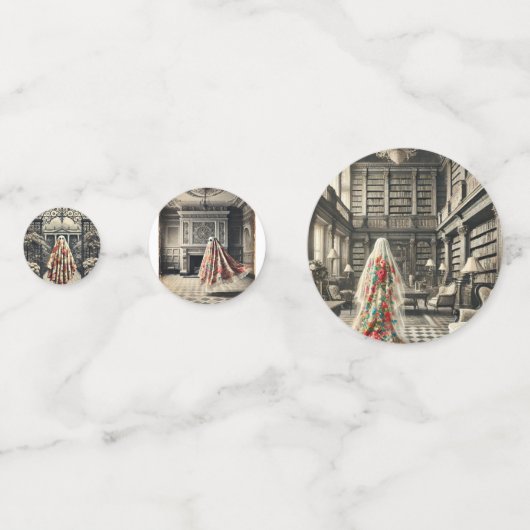 Het vinden van Flora - Gotisch Victoriaans Confetti (Achterkanten)