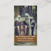 Het vinden van het Kind Jezus Gebed Kaart Contactkaartje (Voorkant)