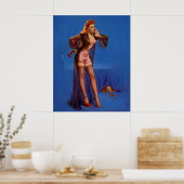 Het vinden van Leuke Puppy Pin Up Poster (Keuken)