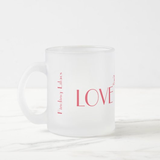 Het vinden van Lilacs - de Liefde Vlekte Mok (Links)