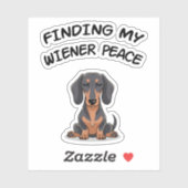 Het vinden van mijn Wiener Peace Funny Teckel Gift Sticker (Vel)