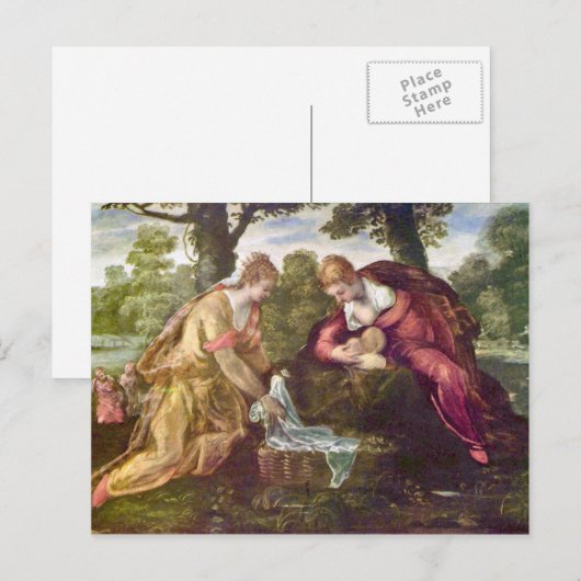 Het vinden van Mozes door Tintoretto Briefkaart (Voorkant / Achterkant)