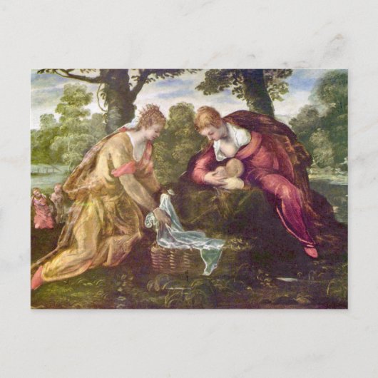 Het vinden van Mozes door Tintoretto Briefkaart (Voorkant)