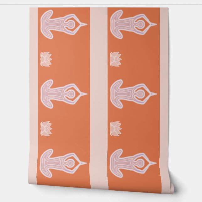 Het vinden van Nirvana Wallpaper Border Sinaasappe Behang (Afrollen)