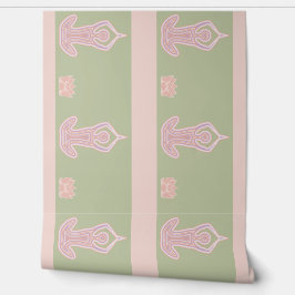 Het vinden van Nirvana Wallpaper Rand Sage Groene  Behang