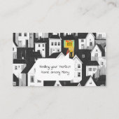 Het vinden van uw perfecte huis onroerend goed visitekaartje (Achterkant)