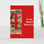 Het vintage 4 Wenskaart van Juli Kaart (Achterkant)