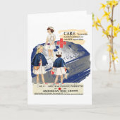 Het vintage Amerikaanse Wenskaart van het Rode Kaart (Gele Bloem)