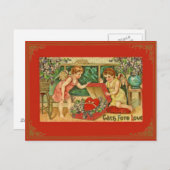 Het vintage/Antiek Briefkaart van Valentijn (Voorkant / Achterkant)