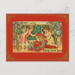 Het vintage/Antiek Briefkaart van Valentijn