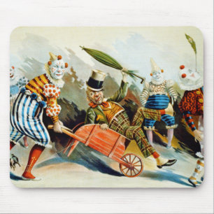 Het vintage Art. van de Clowns van het Circus Muismat
