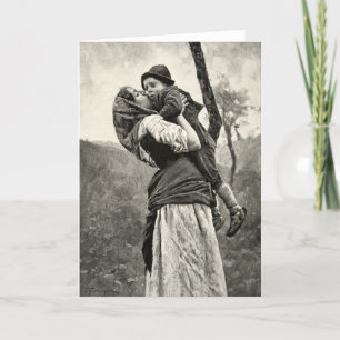 Het Vintage Art. van de Kus van het Kind van de Kaart