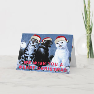 Het vintage Art. van het Koor van de Katten van de Feestdagen Kaart