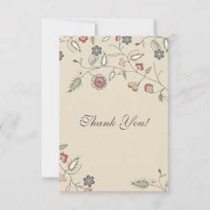 Het vintage Bloemen Scherpen dankt u Bedankkaart