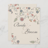 Het vintage Bloemen Scherpen Kaart (Voorkant / Achterkant)