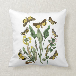 Het vintage Botanische Kussen van de Natuur van de