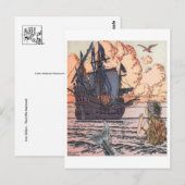 Het vintage Briefkaart van de Illustratie (Voorkant / Achterkant)