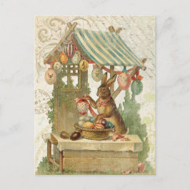 Het vintage briefkaart van de Paashaas