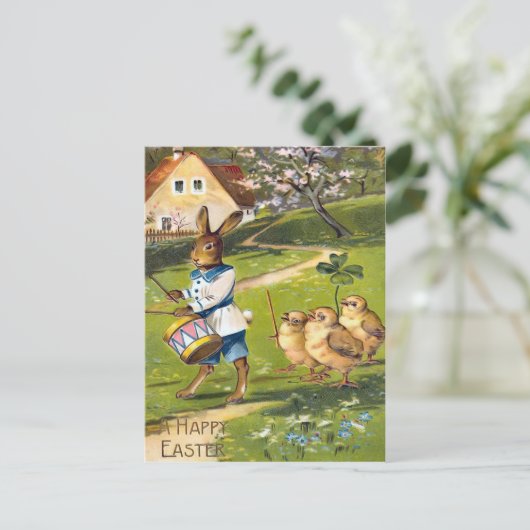 Het vintage Briefkaart van de Paashaas (Staand voorkant)