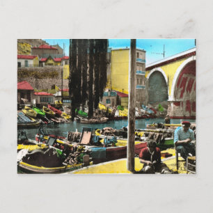 Het Vintage briefkaart van de replica, Marseille,